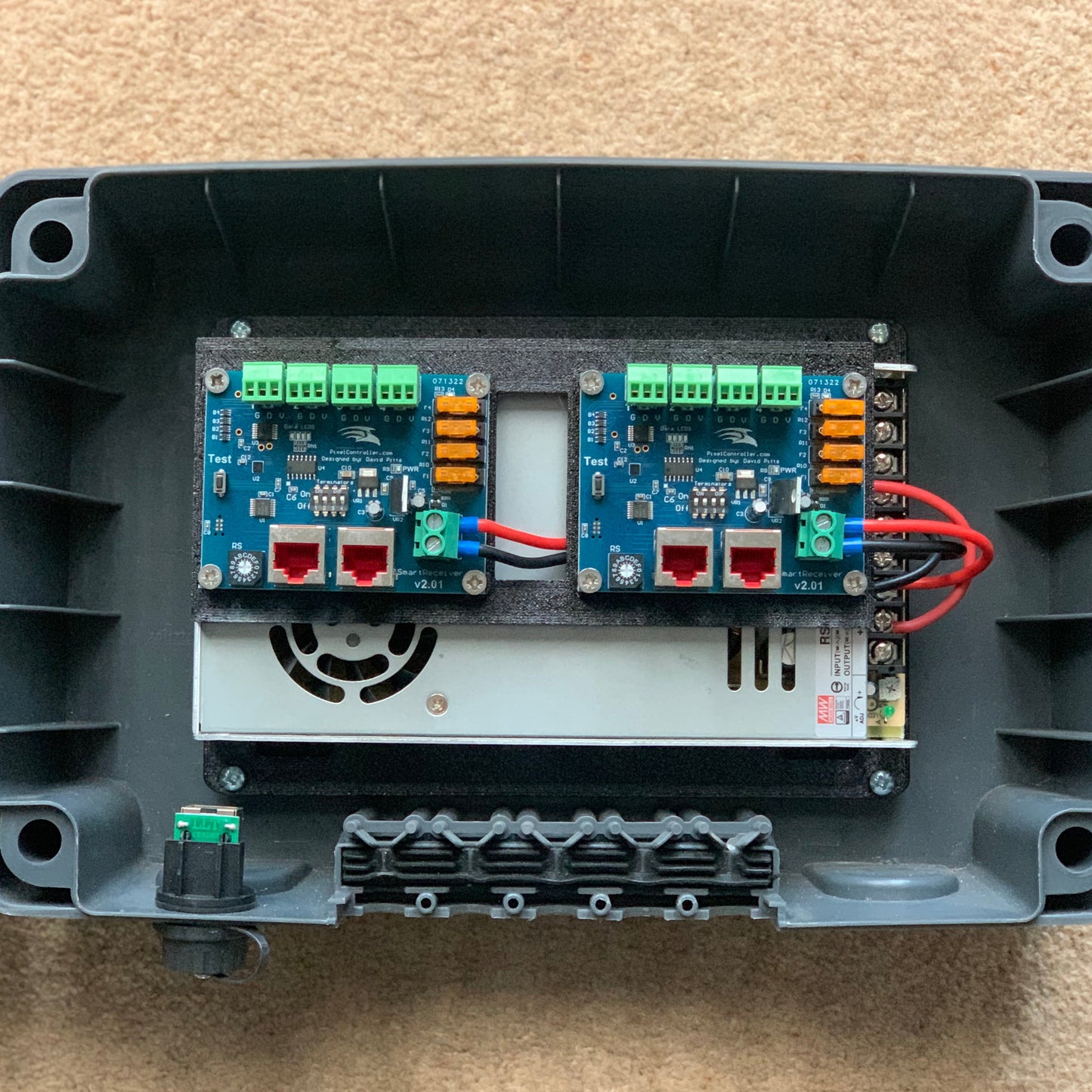 Masterplug Weatherproof Box Mount + Double Smart Receiver V2.0 - STL